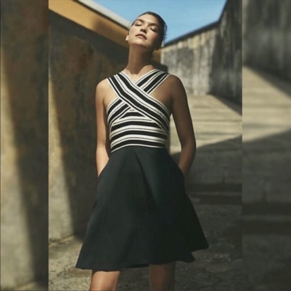 NWT Anthropologie Maeve Crosswise Flare Dress